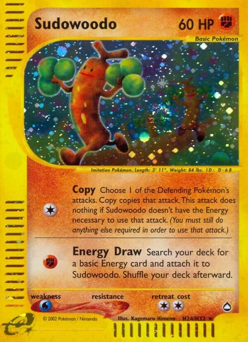 Sudowoodo — Aquapolis