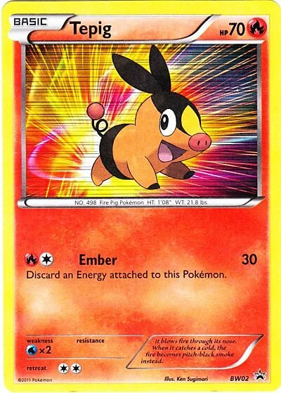 Tepig — BW Black Star Promos