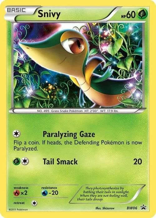 Snivy — BW Black Star Promos