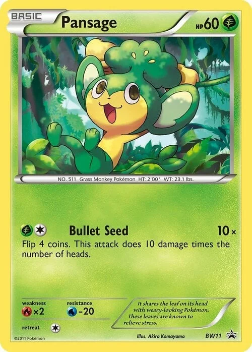Pansage — BW Black Star Promos
