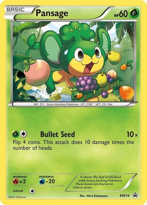 Pansage — BW Black Star Promos