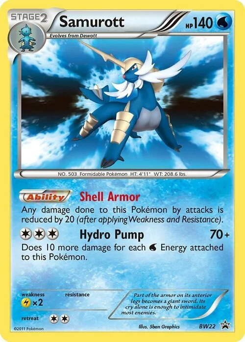 Samurott — BW Black Star Promos