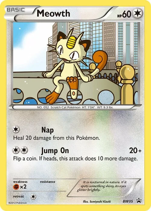 Meowth — BW Black Star Promos