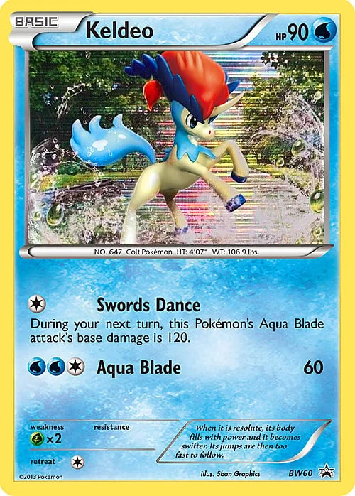 Keldeo — BW Black Star Promos