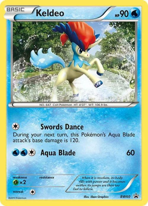 Keldeo — BW Black Star Promos