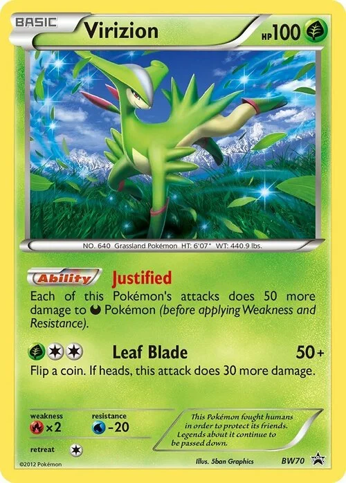 Virizion — BW Black Star Promos