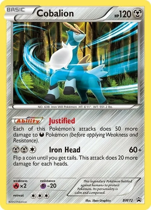 Cobalion — BW Black Star Promos