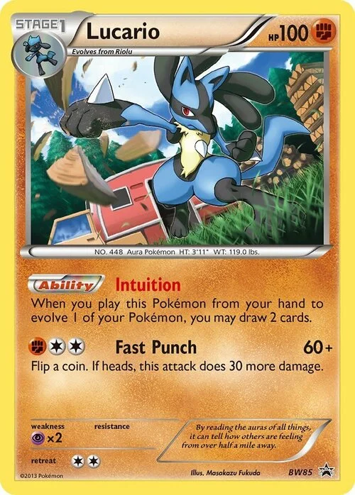 Lucario — BW Black Star Promos