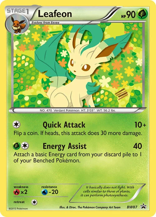 Leafeon — BW Black Star Promos