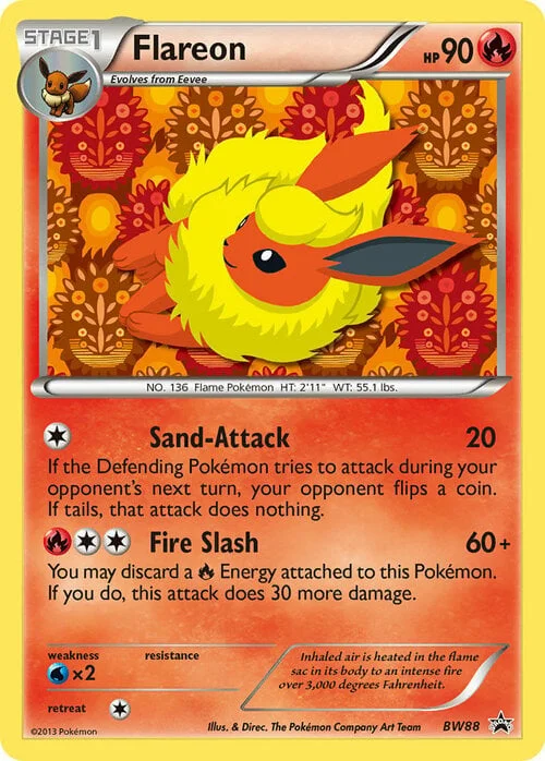 Flareon — BW Black Star Promos