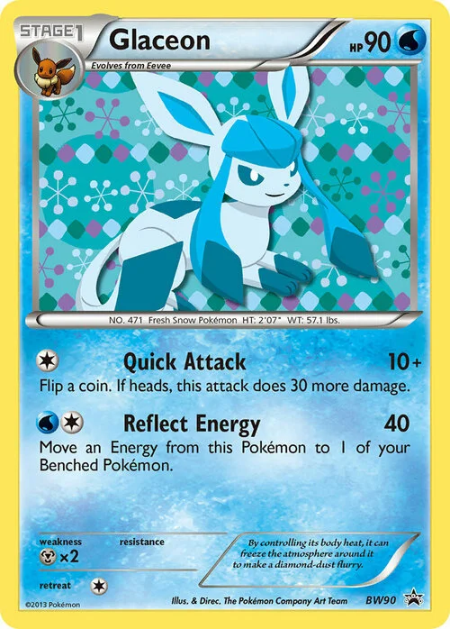 Glaceon — BW Black Star Promos
