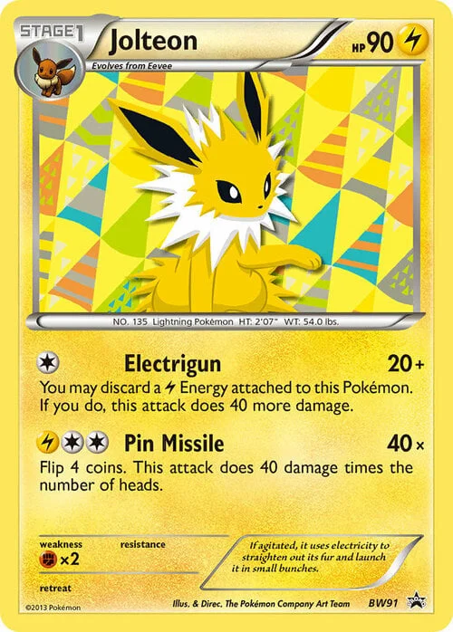 Jolteon — BW Black Star Promos