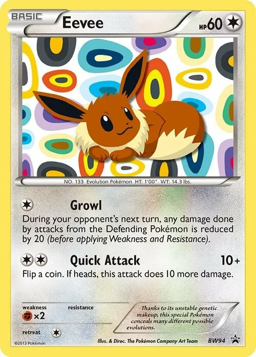 Eevee — BW Black Star Promos