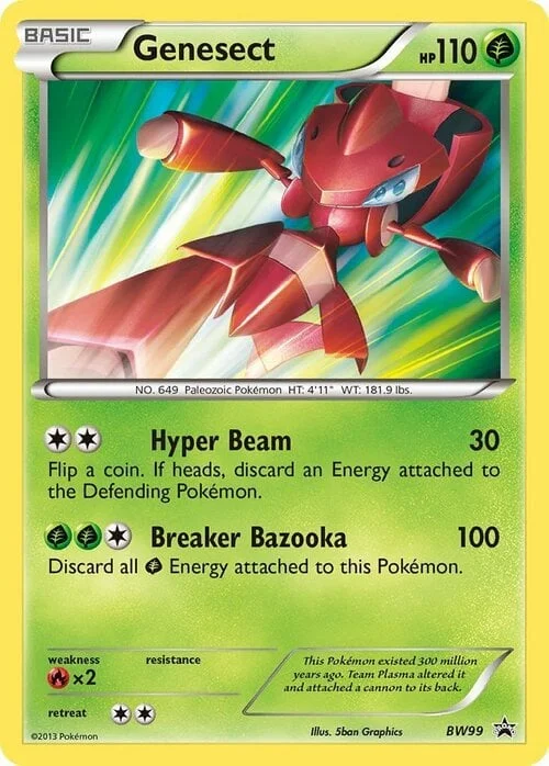 Genesect — BW Black Star Promos