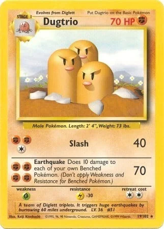 Dugtrio — Base Set