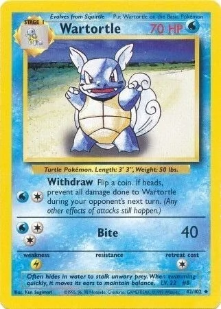 Wartortle — Base Set