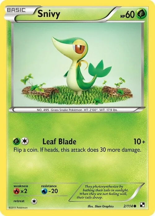 Snivy — Black & White