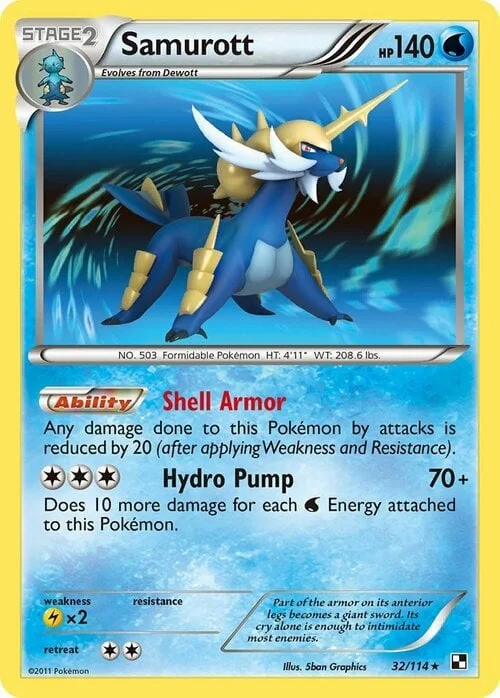 Samurott — Black & White