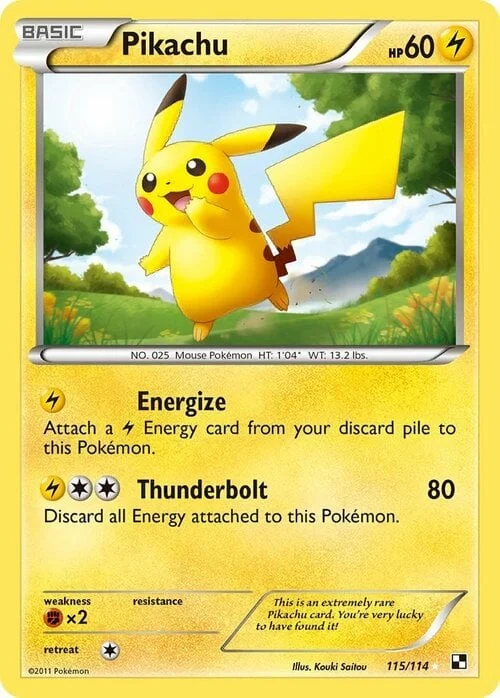 Pikachu — Black & White