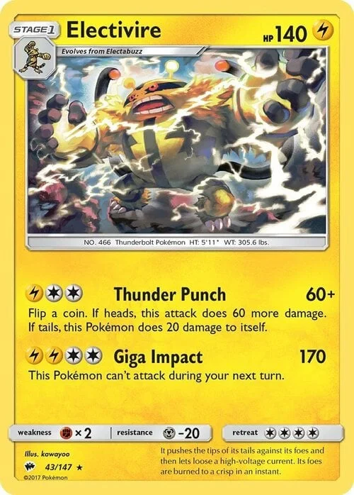 Electivire — Burning Shadows