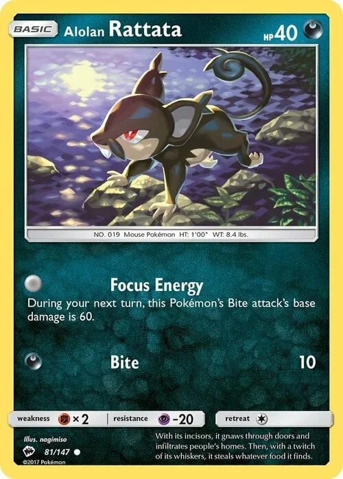 Alolan Rattata — Burning Shadows
