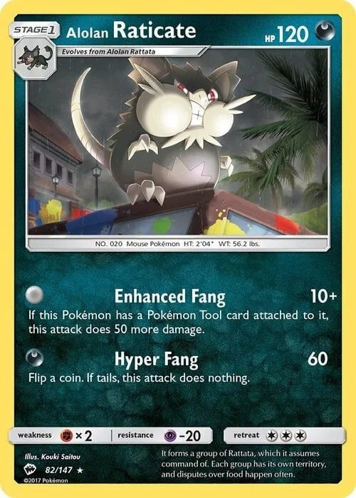 Alolan Raticate — Burning Shadows
