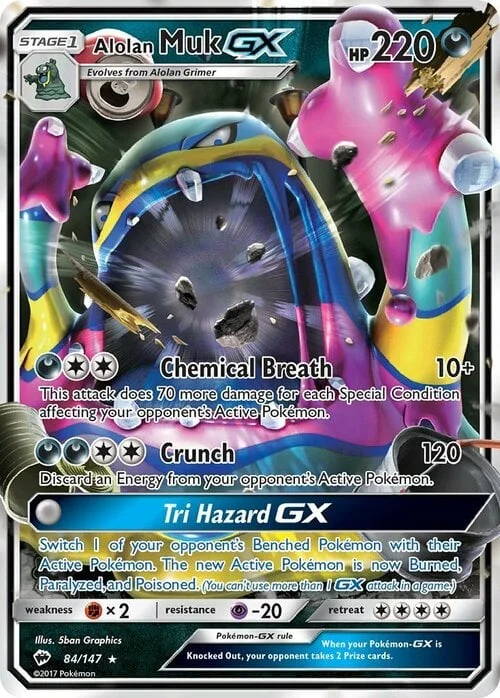 Alolan Muk GX — Burning Shadows