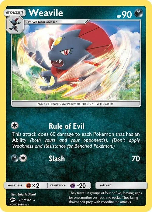 Weavile — Burning Shadows