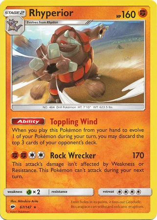 Rhyperior — Burning Shadows Promos