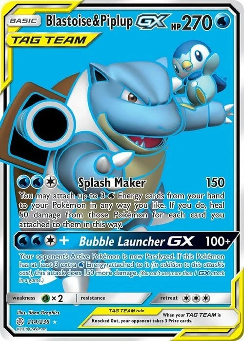 Blastoise & Piplup GX — Cosmic Eclipse