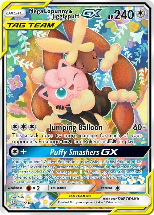 Mega Lopunny & Jigglypuff GX — Cosmic Eclipse