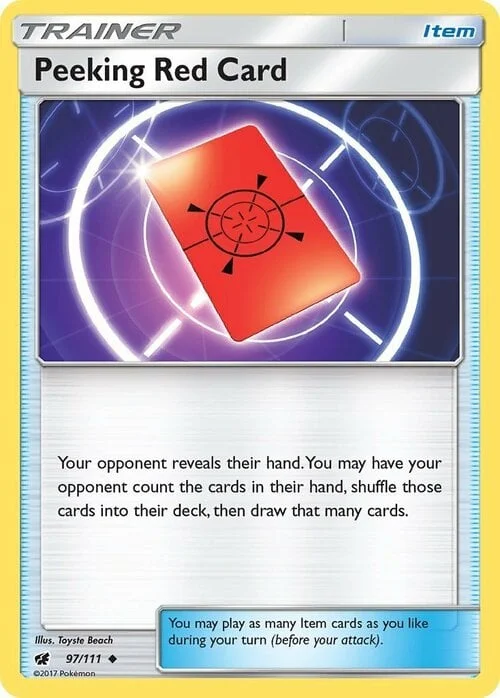 Peeking Red Card — Crimson Invasion