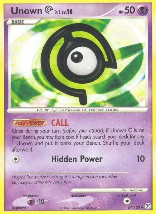 Unown [C] Lv.18 — Diamond & Pearl