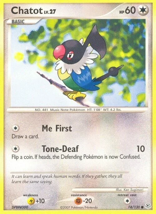 Chatot Lv.27 — Diamond & Pearl
