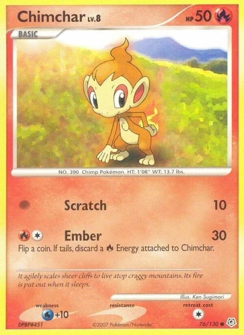 Chimchar Lv.8 — Diamond & Pearl
