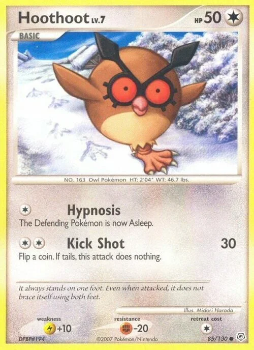 Hoothoot Lv.7 — Diamond & Pearl