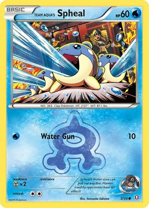 Team Aqua's Spheal — Double Crisis