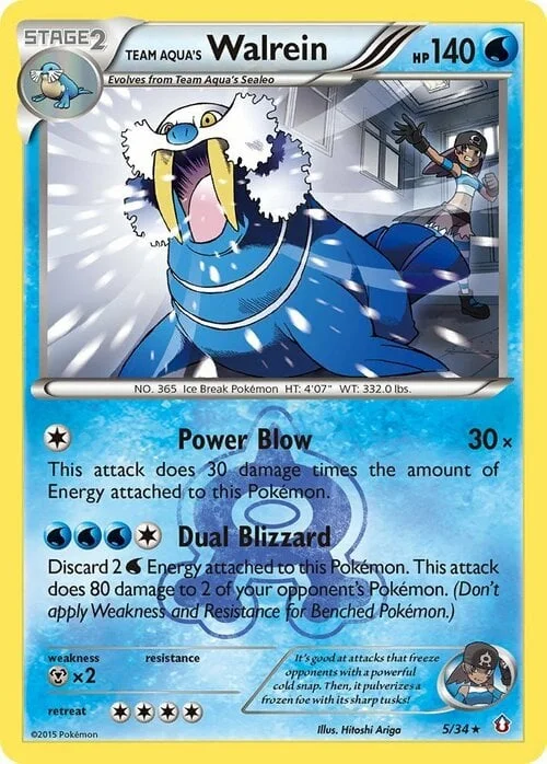 Team Aqua's Walrein — Double Crisis