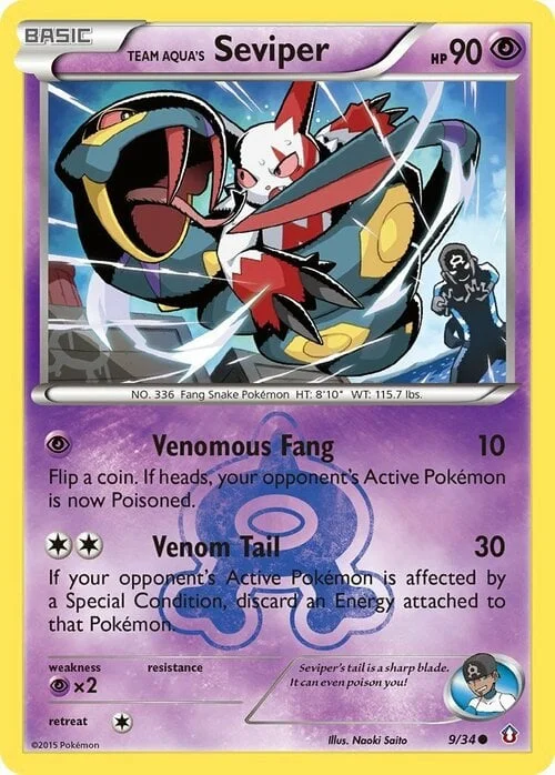 Team Aqua's Seviper — Double Crisis