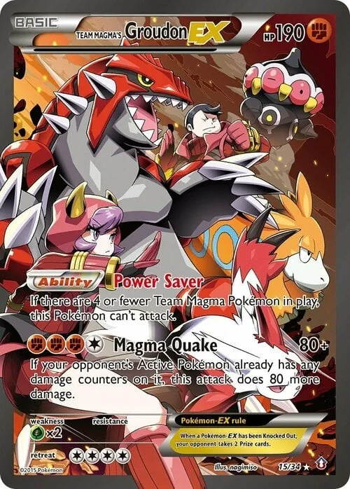Team Magma's Groudon EX — Double Crisis