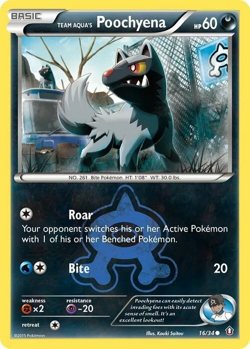 Team Aqua's Poochyena — Double Crisis
