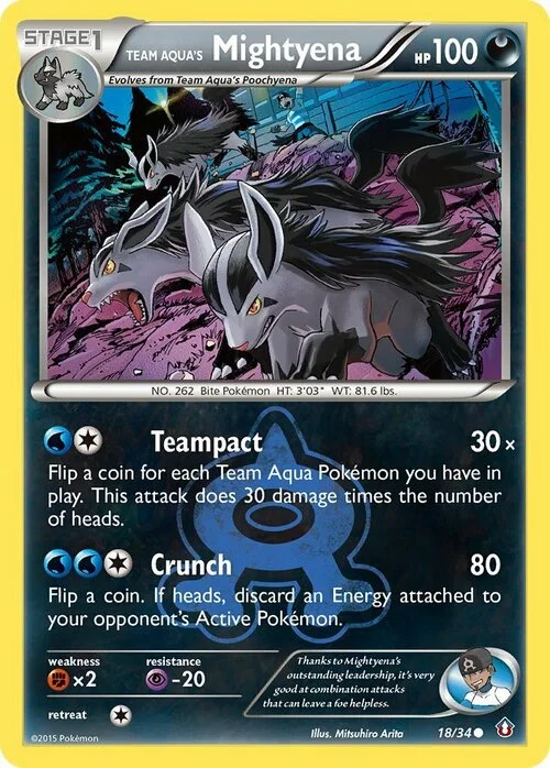 Team Aqua's Mightyena — Double Crisis