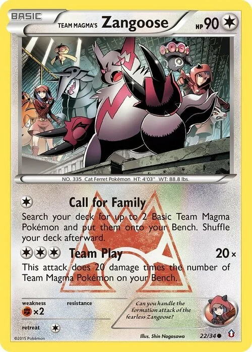 Team Magma's Zangoose — Double Crisis