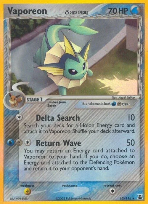 Vaporeon δ Delta Species — EX Delta Species