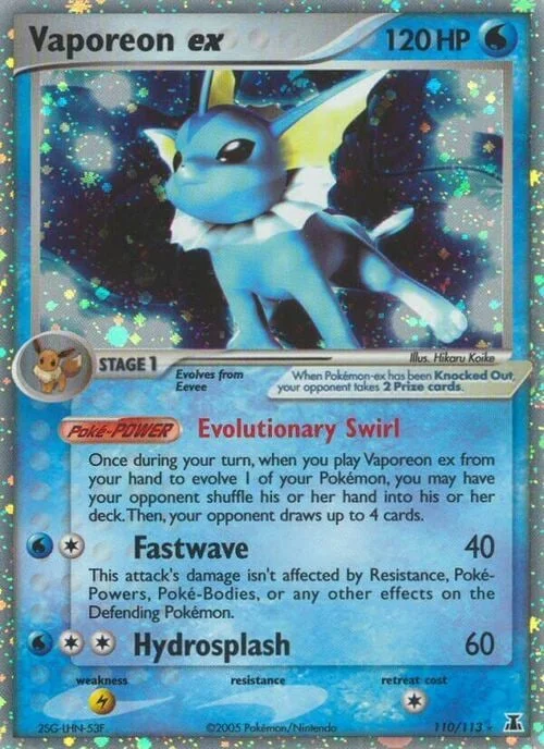 Vaporeon ex — EX Delta Species