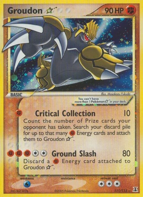Groudon ☆ Gold Star — EX Delta Species