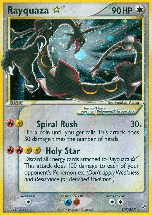 Rayquaza ☆ Gold Star — EX Deoxys