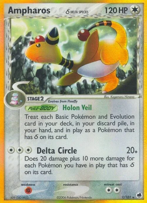 Ampharos δ Delta Species — EX Dragon Frontiers