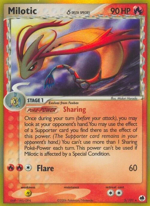 Milotic δ Delta Species — EX Dragon Frontiers