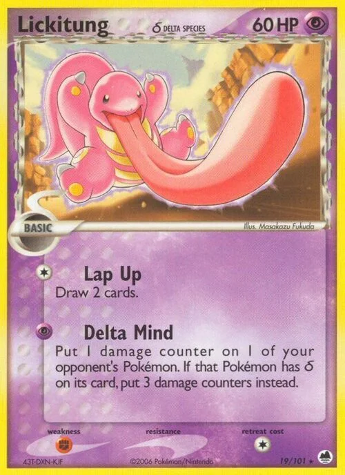 Lickitung δ Delta Species — EX Dragon Frontiers